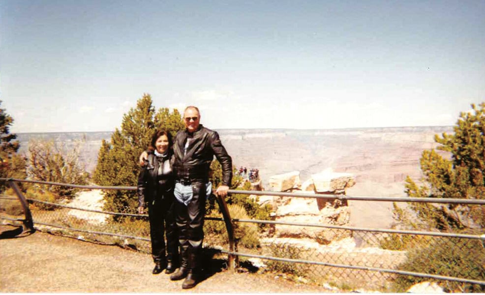 Loren and Fran posed for a photo at scenic overview
