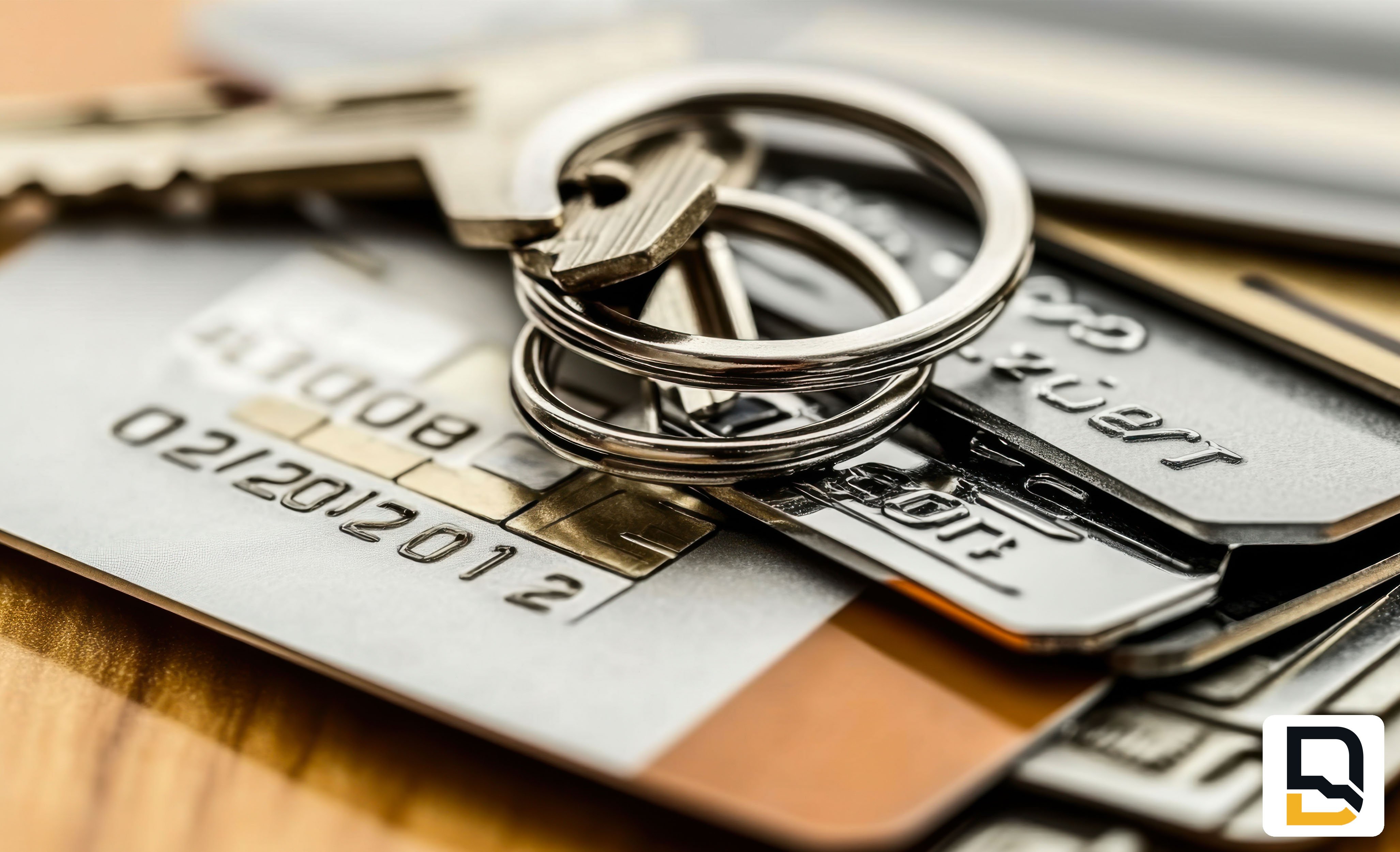Keys laying on credit card